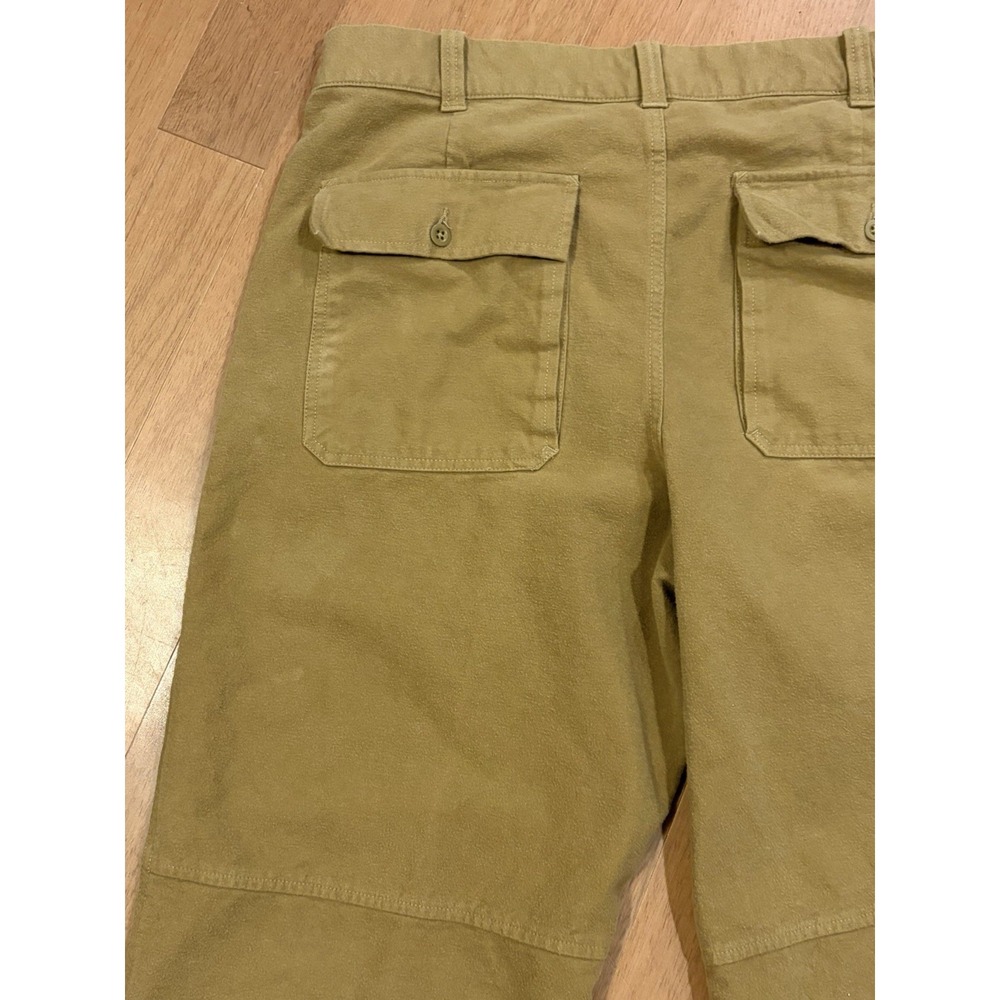 Vintage Gap Field Officer Pants 36x32 Tan Military Wide Leg Baggy Chamois Y2K - Picture 11 of 13